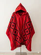 PONCHO CRUZ ANDINA ROJO FUEGO (ALPACA) - Miniatura 1