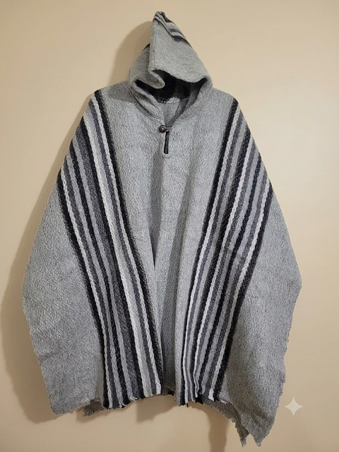 PONCHO DE LANA (FRANJAS)