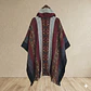 PONCHO DE LANA COQUEADO BURDEO - Miniatura 2
