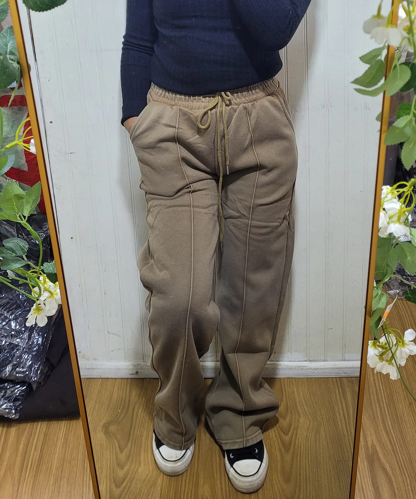 PANTALON PALAZZO CON POLAR (PRELAVADO) 2