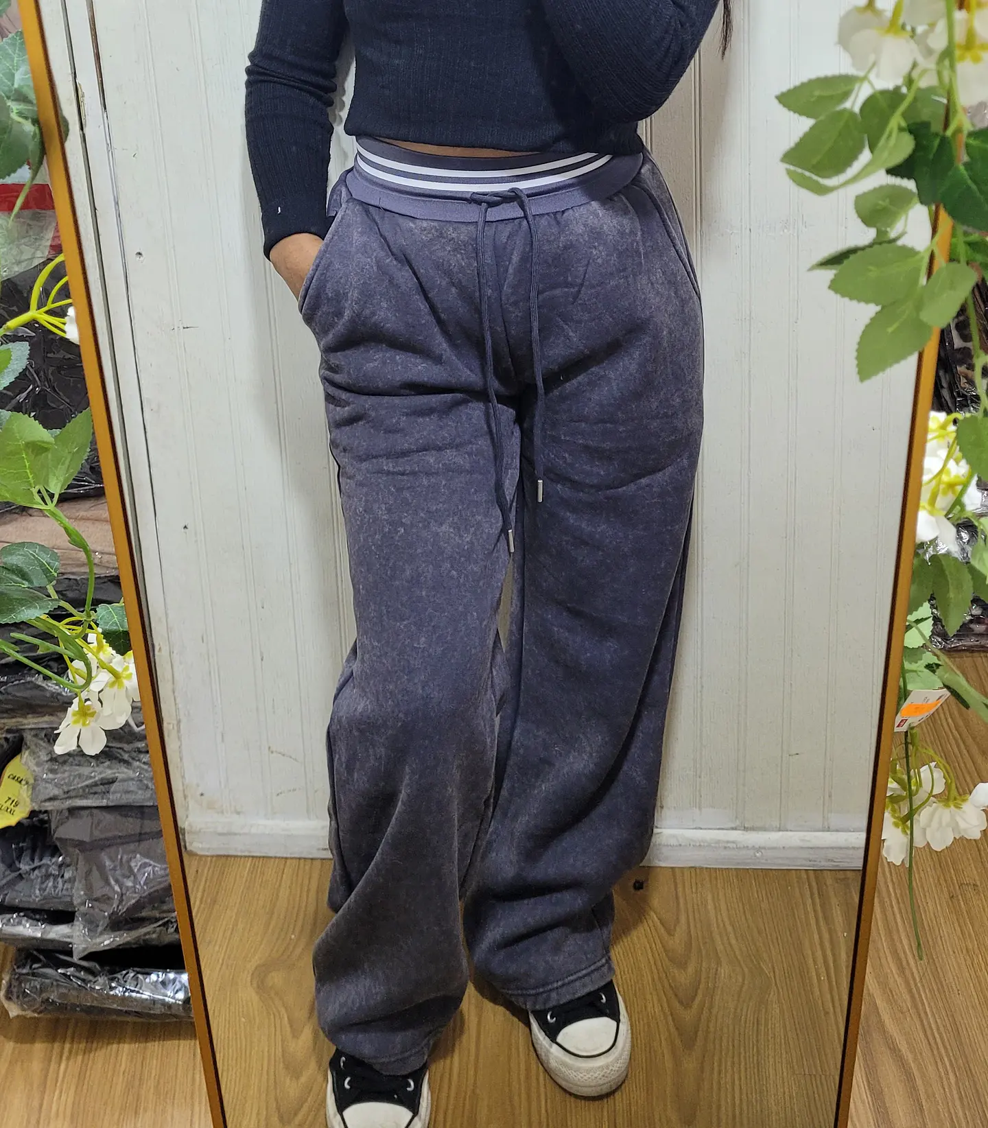PANTALON RECTO CON POLAR (PRELAVADO) 1