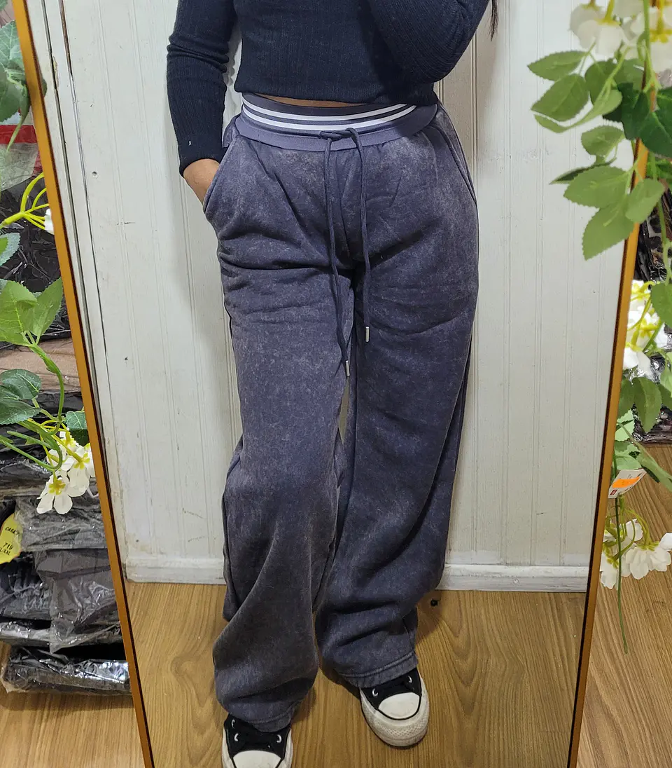 PANTALON RECTO CON POLAR (PRELAVADO) 1