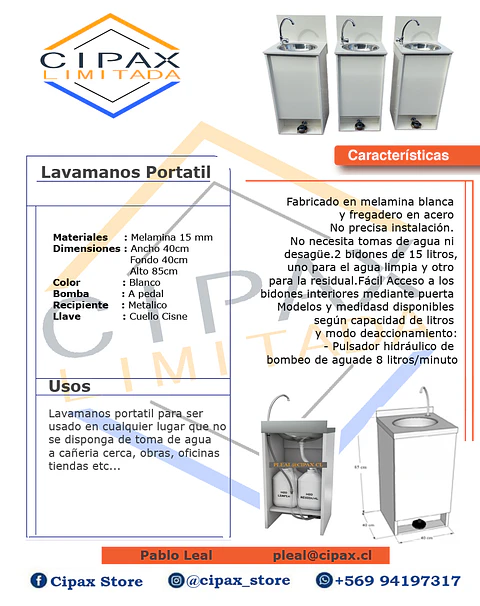 LAVAMANOS PORTATIL