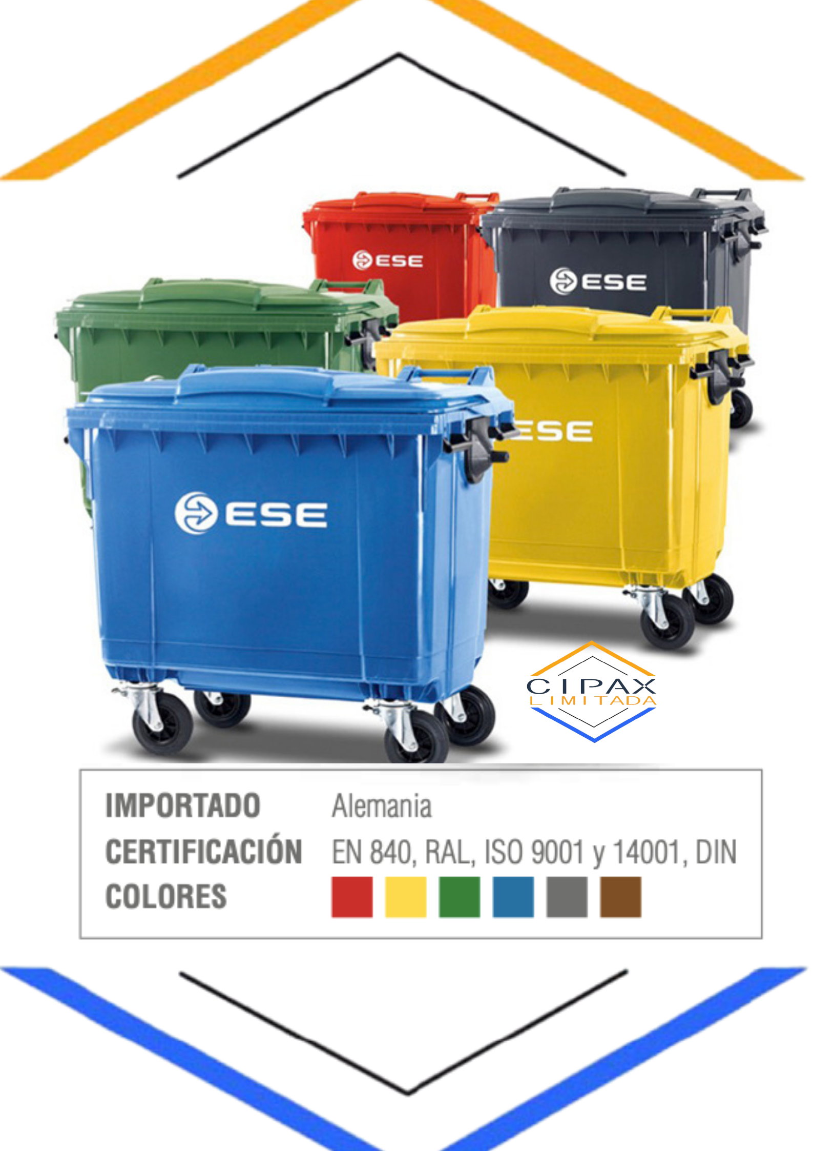 Contenedores De Basura Contenedor De Basura SSI De 770 Litros