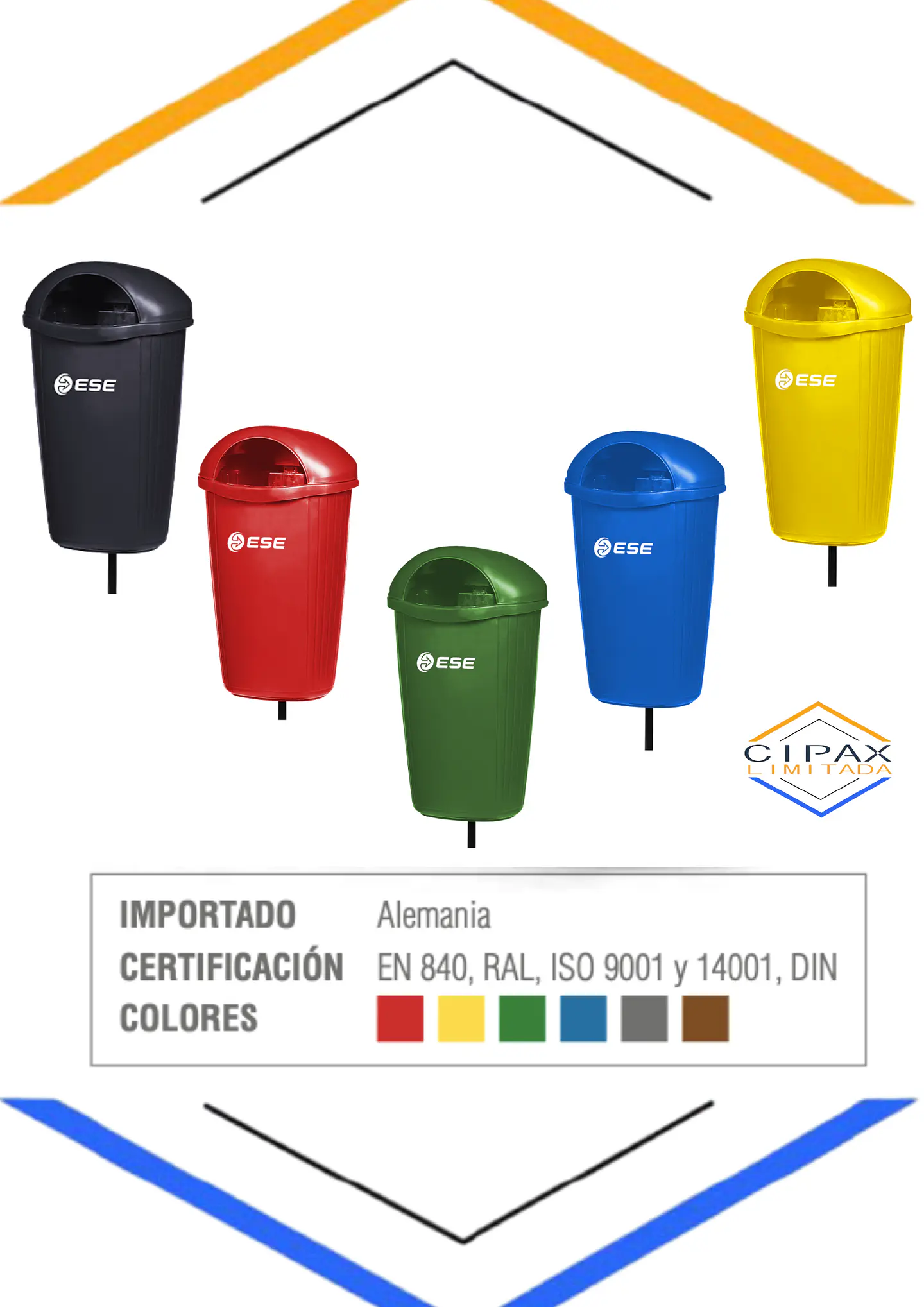 PAPELERA DINOVA 50L / SIN PEDESTAL 1