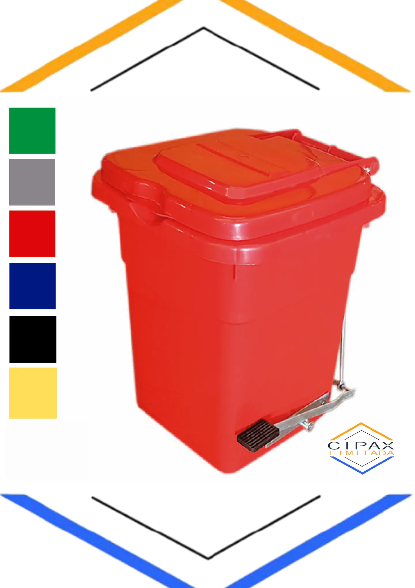 BASURERO FRANKFURT 50L CON PEDAL  1