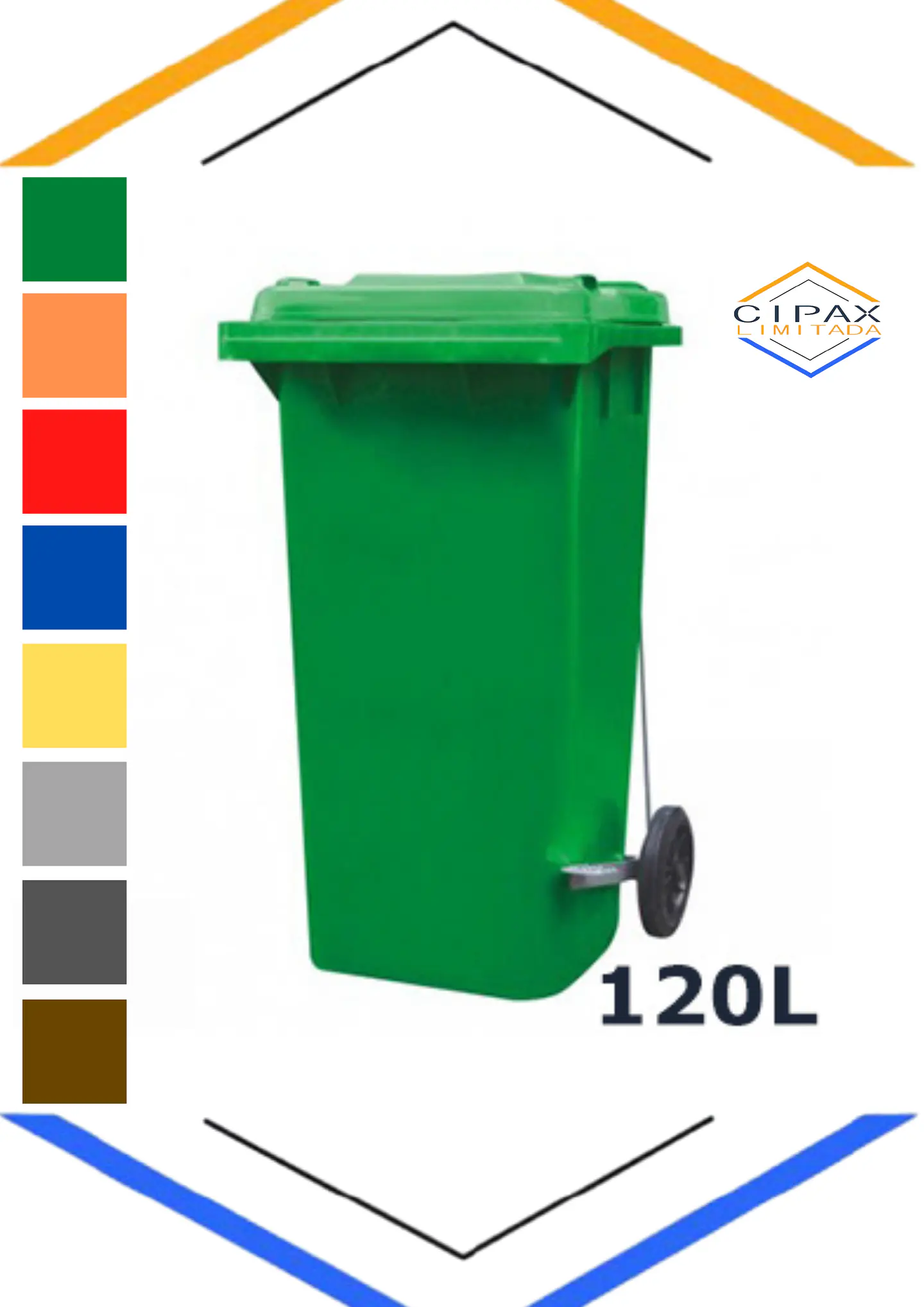 BASURERO 120 LITROS CON PEDAL  1