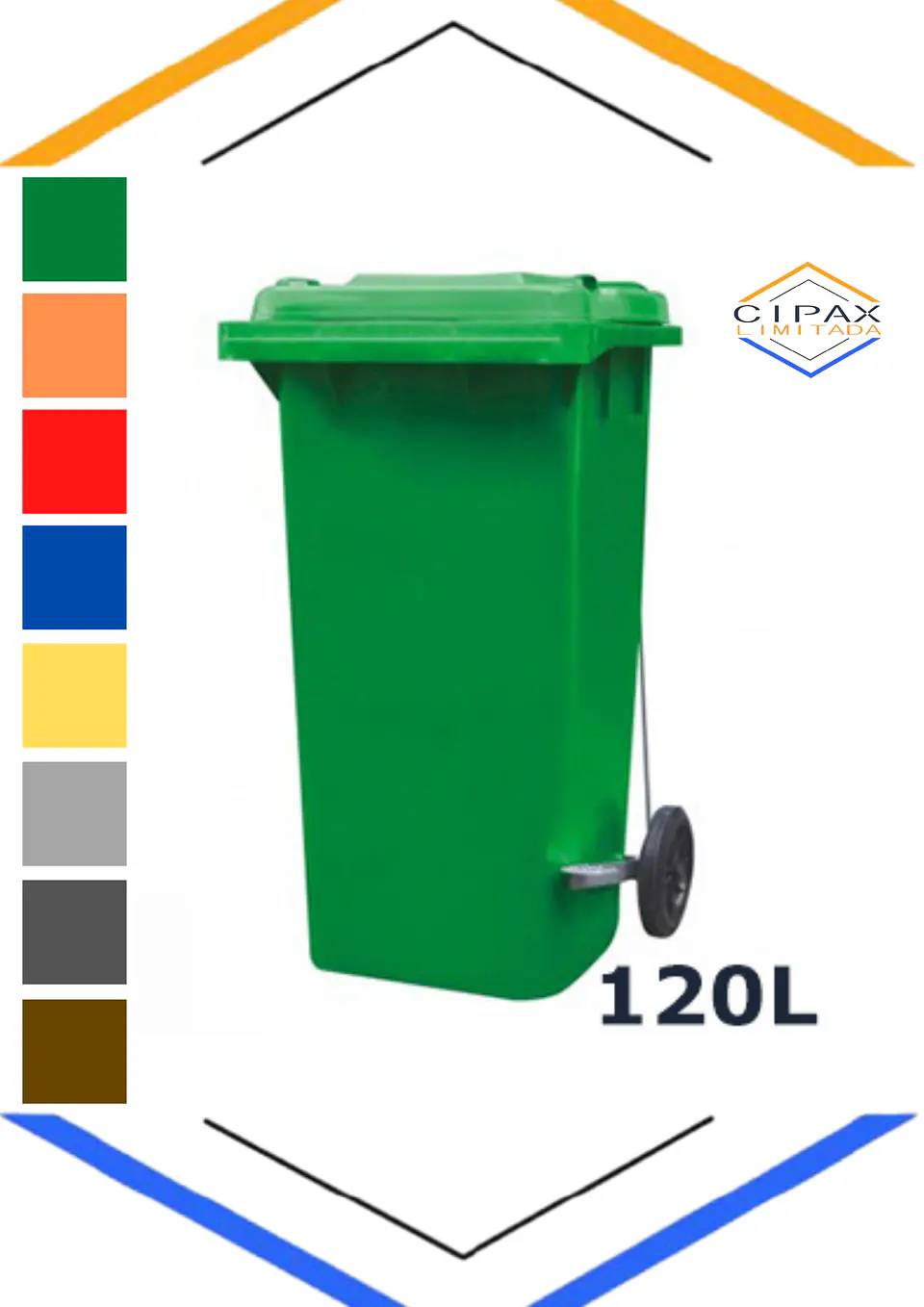 BASURERO 120 LITROS CON PEDAL  1