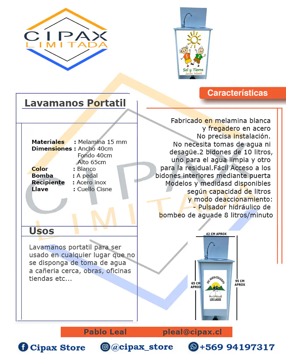 LAVAMANOS PORTATIL DE PARVULOS  2