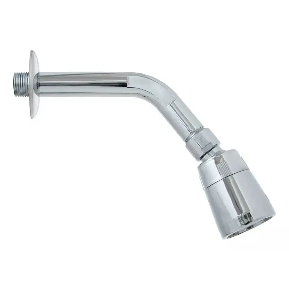 Brazo Ducha Cromada Plástico Al Muro Con Difusor Taumm 3