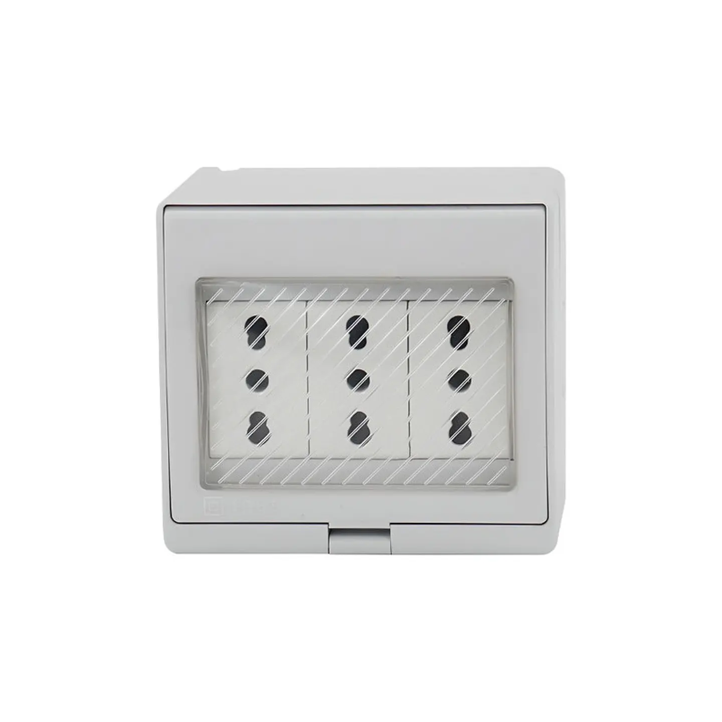 Tomacorriente Triple 10/16a Hydrobox Exterior Ip55 250v Sec 2