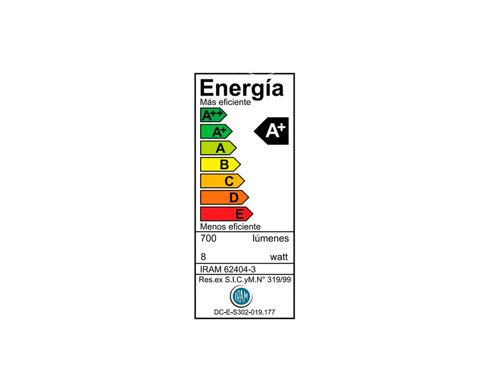 Ampolleta led 8W E27 luz fría EcoHome 3