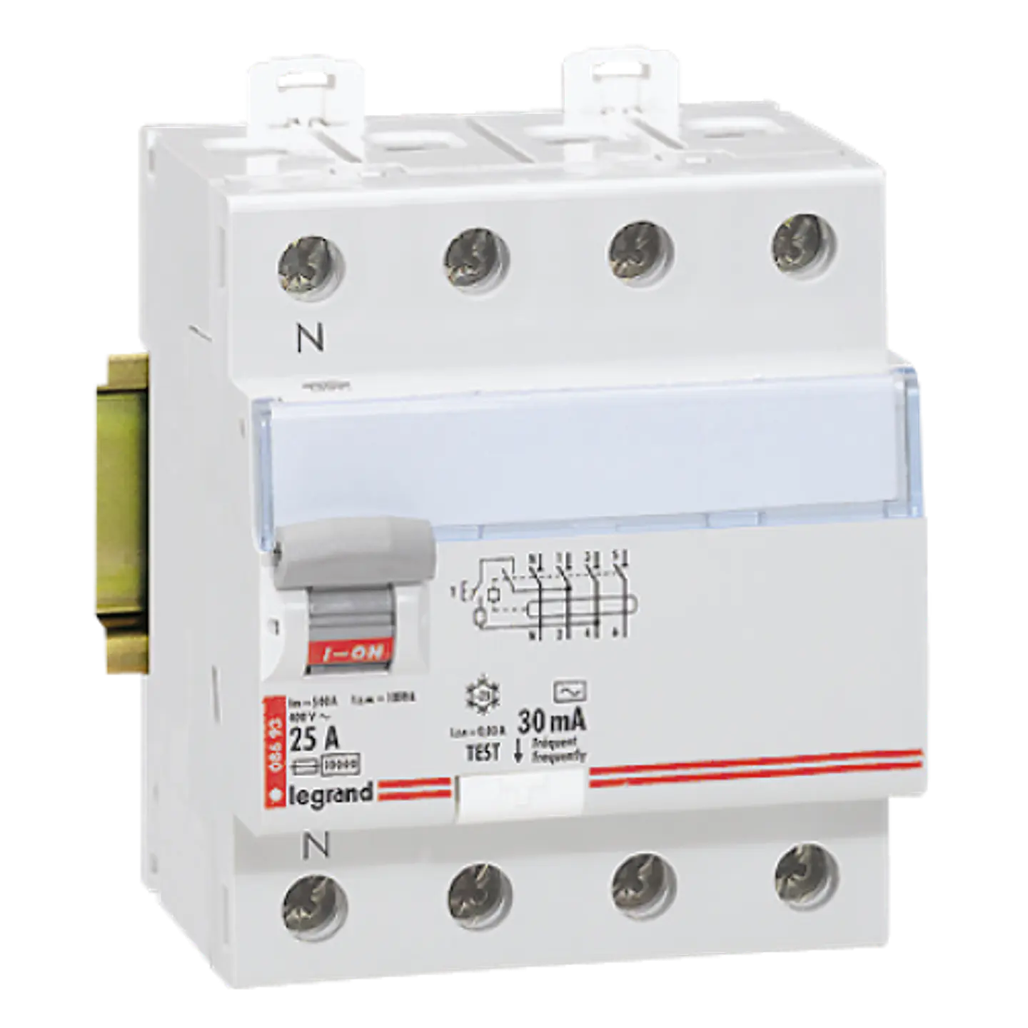 Interruptor diferencial trifásico 4 polos, 25 A, tipo AC, 30 mA 1