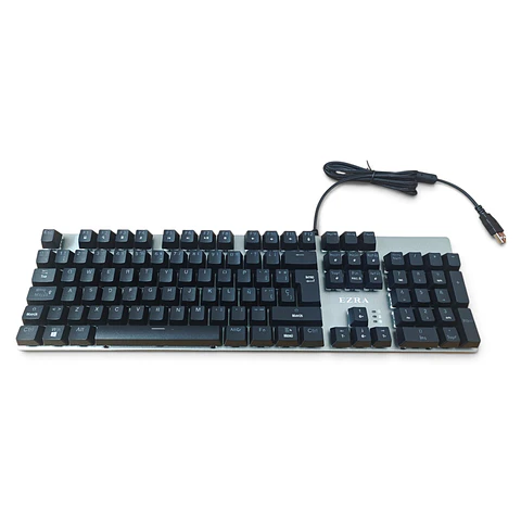 Teclado Mecánico Gamer Ezra KB04 — RGB Rainbow, Full Size, Con Cable