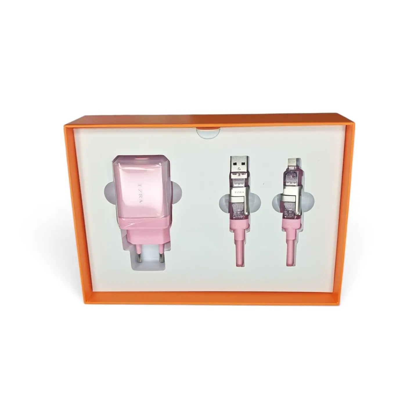 Cargador GaN 70W Ezra Rosado + Cable 4 en 1 | TM-70W-1C1A-UE 2