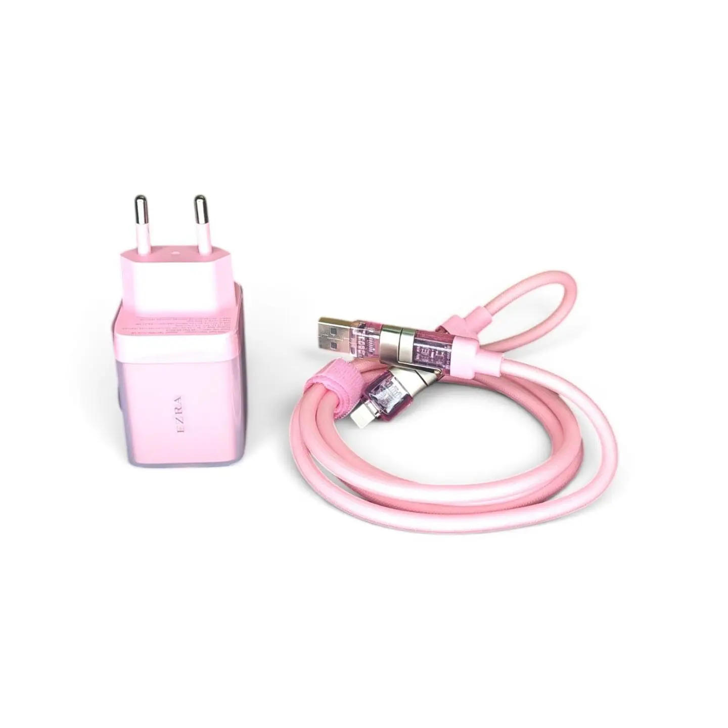 Cargador GaN 70W Ezra Rosado + Cable 4 en 1 | TM-70W-1C1A-UE 3