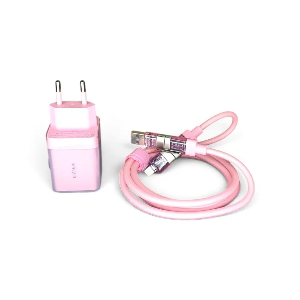 Cargador GaN 70W Ezra Rosado + Cable 4 en 1 | TM-70W-1C1A-UE 3