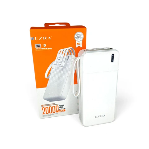 Power Bank Ezra PB147-2 20.000mAh con Cables Integrados