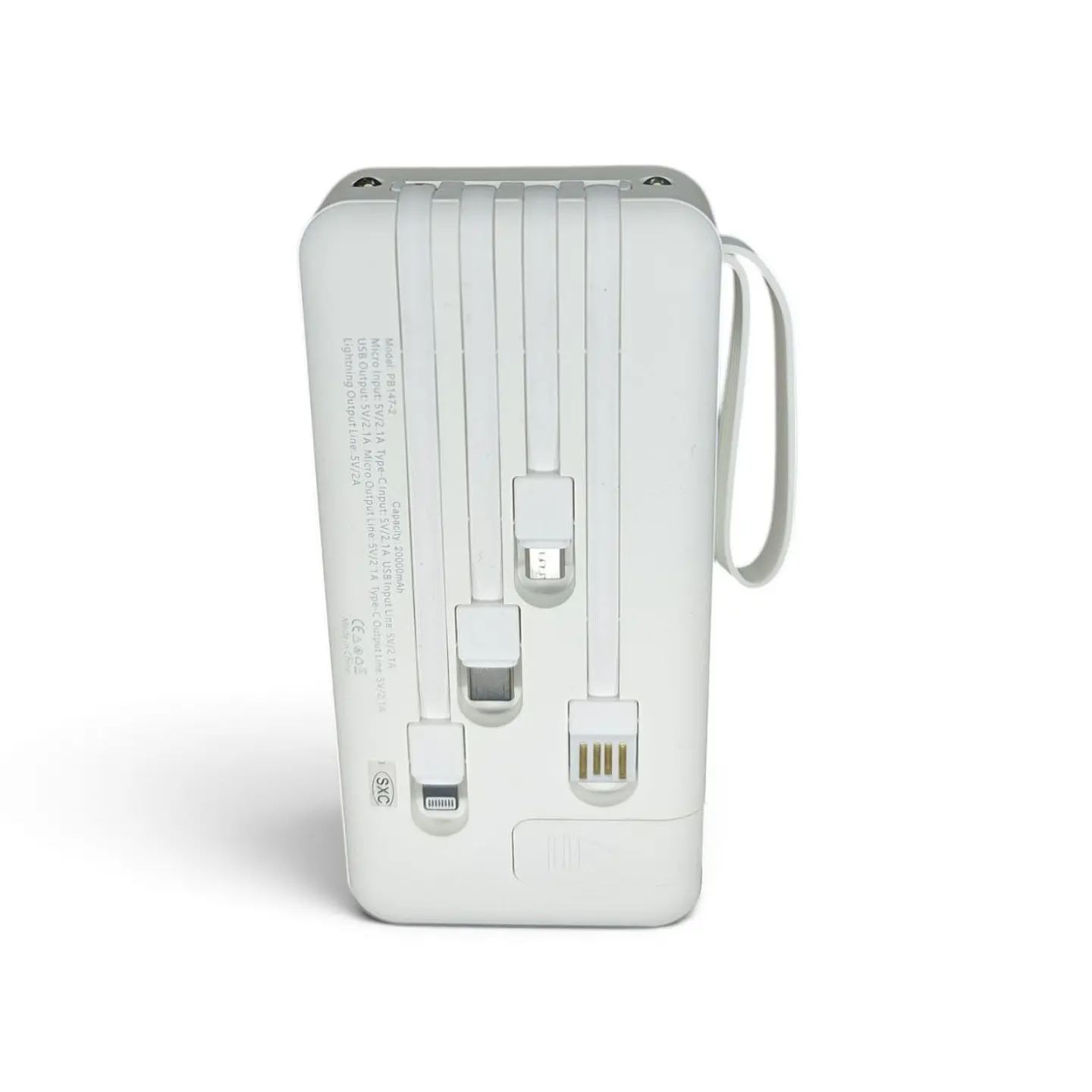 Power Bank Ezra PB147-2 20.000mAh con Cables Integrados 2
