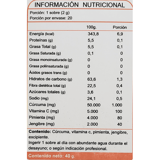 Currimix Cúrcuma+jengibre+pimienta (20 Sobres)