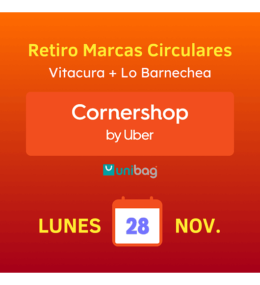 Retiro Marcas Circulares · Lunes 28 noviembre · Vitacura + Lo Barnechea