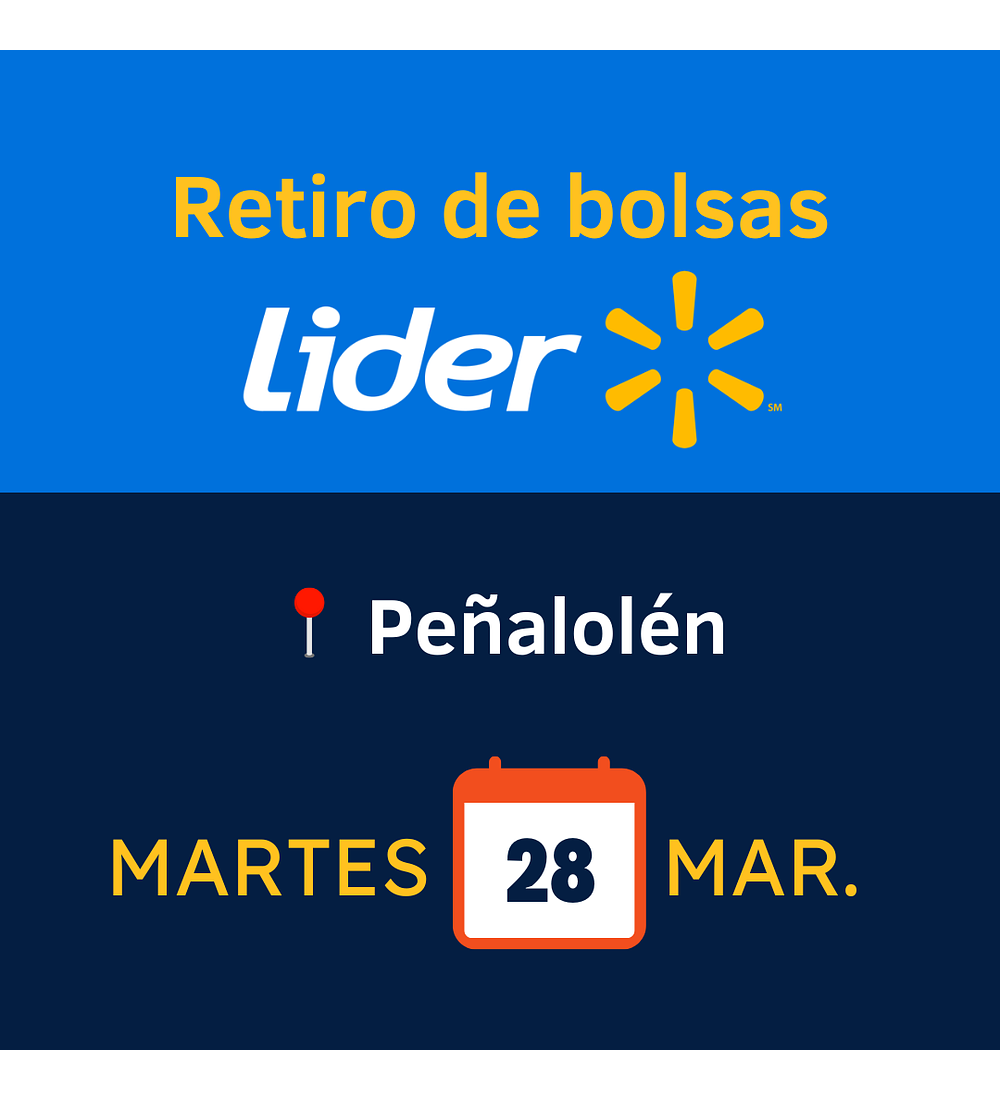 Retiro de bolsas Lider - Martes 28 de marzo - Peñalolén