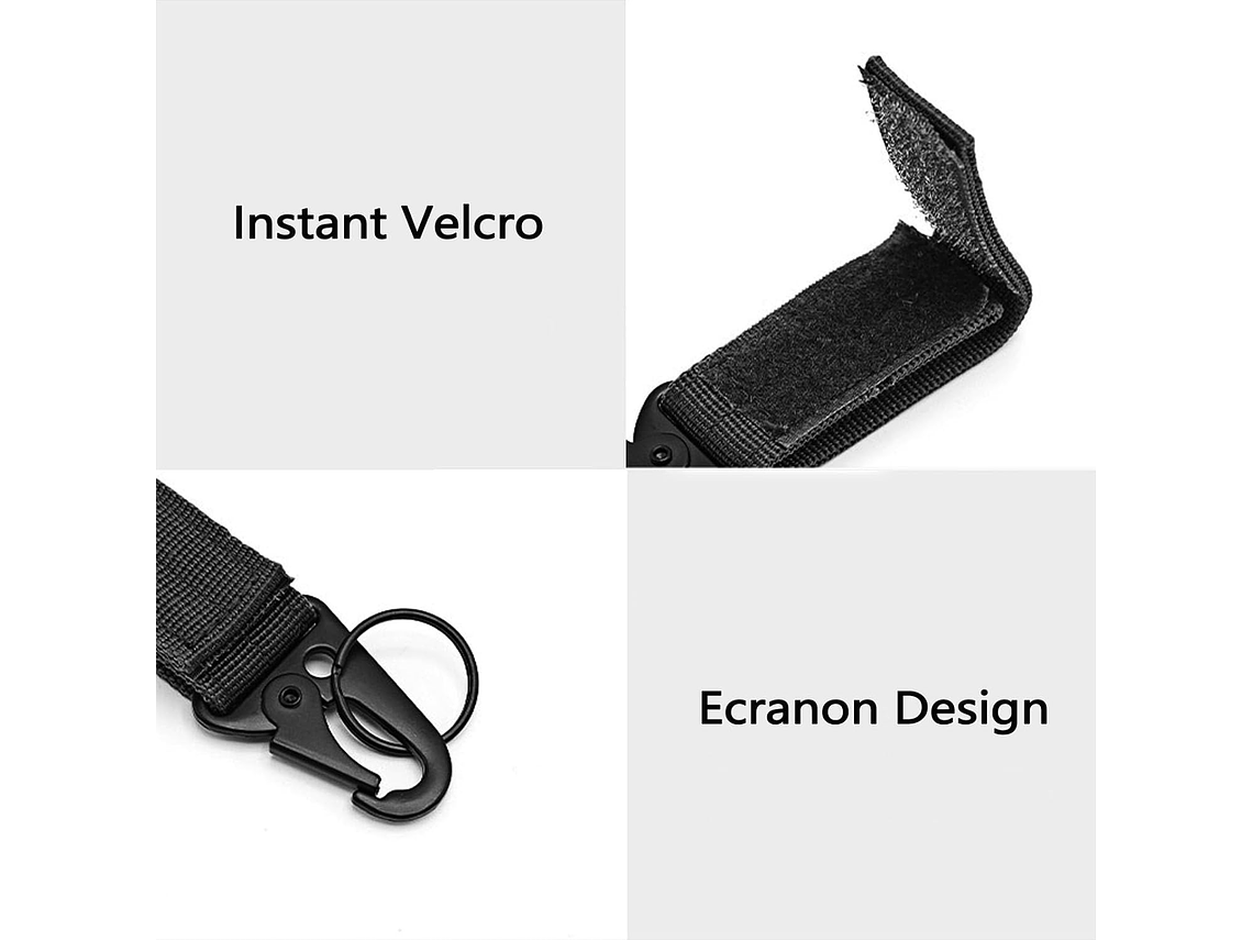 Llavero Mosquetón Nylon Velcro 2