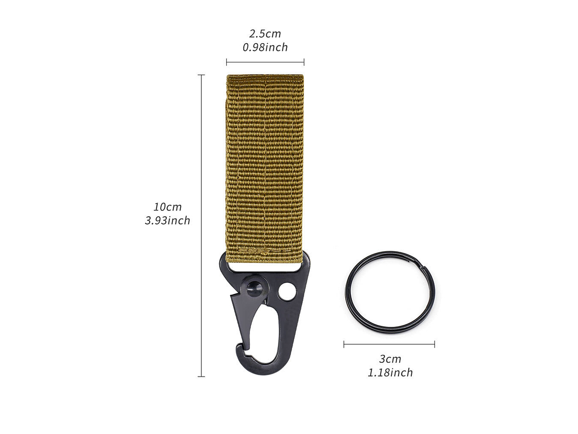 Llavero Mosquetón Nylon Velcro 3