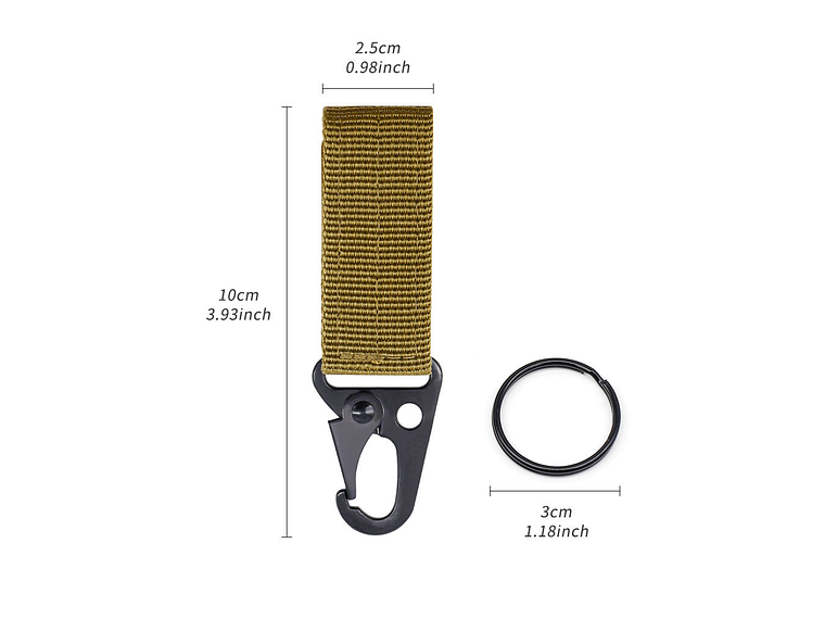 Llavero Mosquetón Nylon Velcro 3