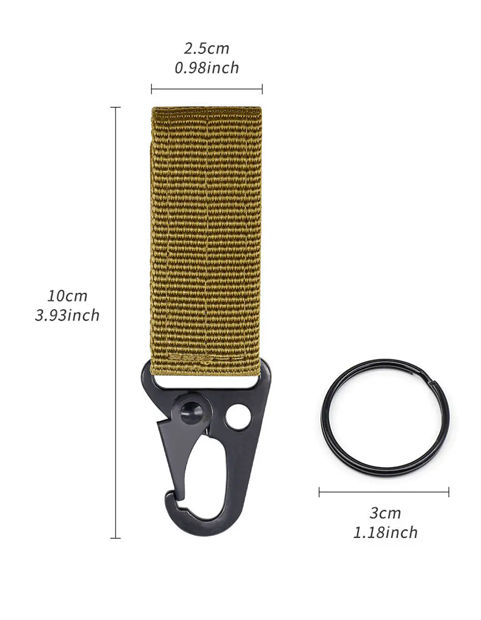Llavero Mosquetón Nylon Velcro 3
