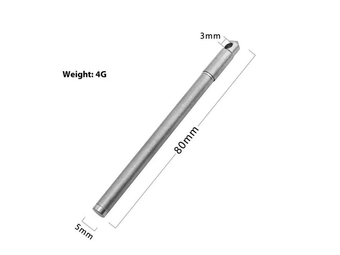 Lapiz Táctico EDC de Titanio 3
