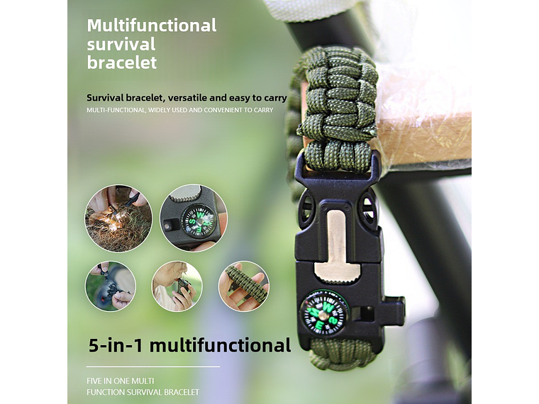 Pulsera EDC con Paracord 5 en 1 2