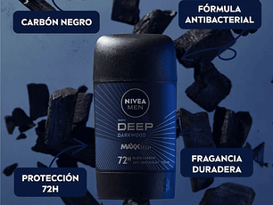 Desodorante Barra NIVEA FOR MEN Deep Black Carbon