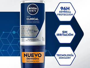 Desodorante Roll On NIVEA MEN Clinical Derma Control
