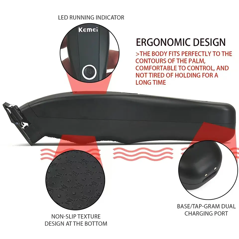 Máquina Cortapelos Trimmer - KEMEI 2295 3