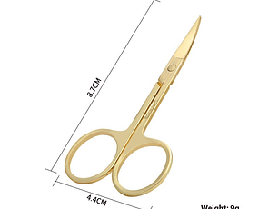Tijera para Cejas y Barba - Punta Curva