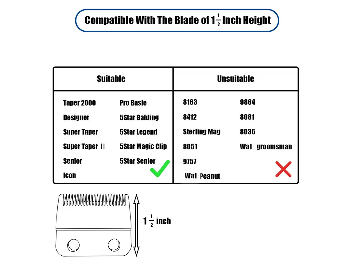 Set 3 Peines Grandes para Máquinas Clippers Cortapelos 4