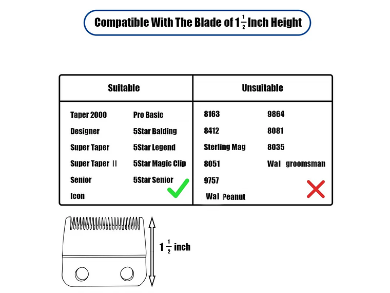 Set 3 Peines Grandes para Máquinas Clippers Cortapelos 4