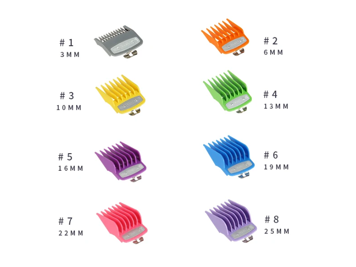 Set 8 Peines Metálicos con Caja Transparente 5