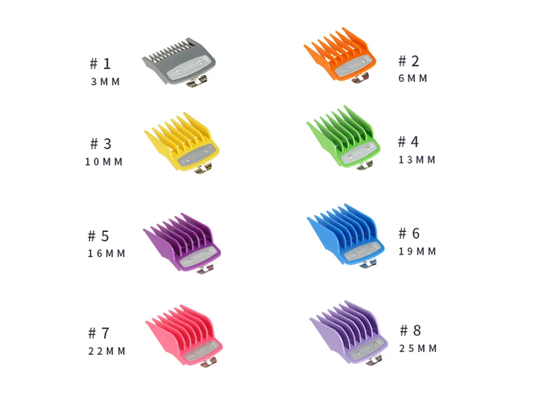 Set 8 Peines Metálicos con Caja Transparente 5