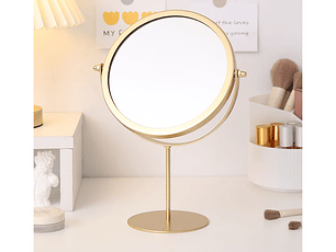 Espejo Circular Metálico con Base