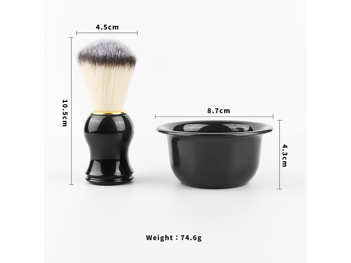 Set Brocha con Bol de Afeitado - Gold/Silver 3