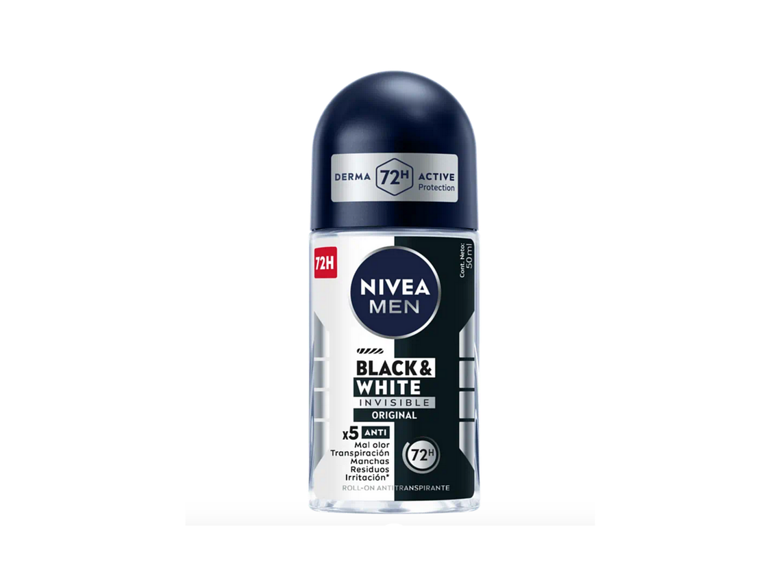 Desodorante Roll On NIVEA FOR MEN Black & White Original 1