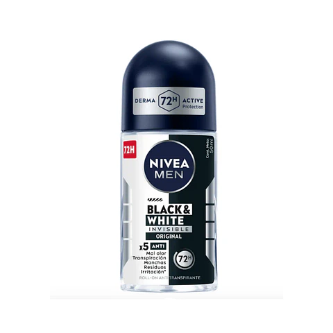 Desodorante Roll On NIVEA FOR MEN Black & White Original