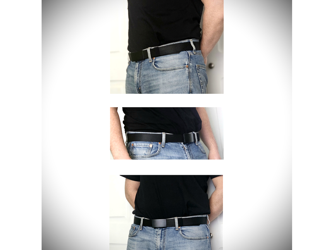 Cinturon Negro Táctico Nylon 3