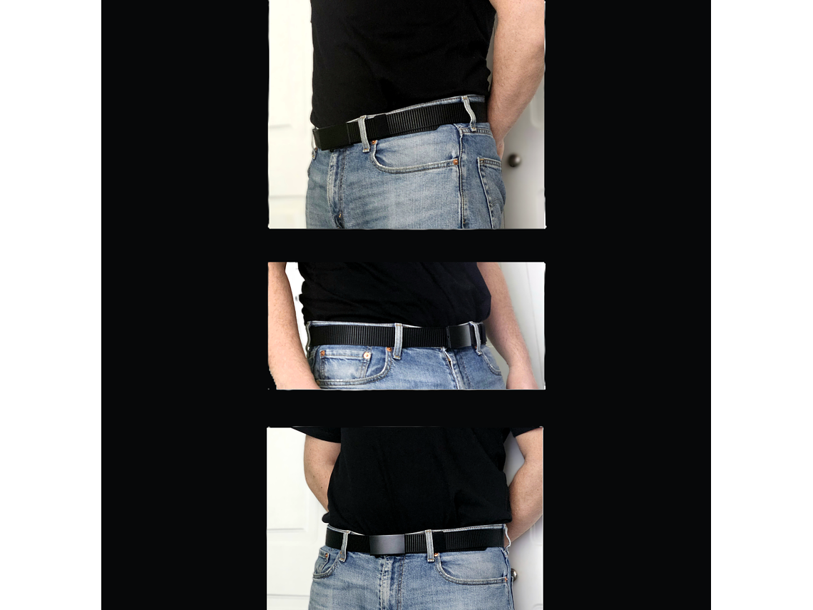 Cinturon Negro Táctico Nylon 3