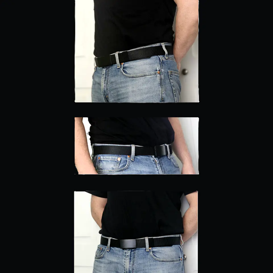 Cinturon Negro Táctico Nylon 3