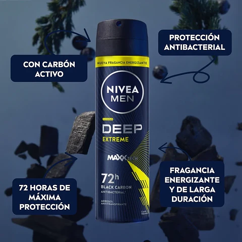 Desodorante Spray NIVEA FOR MEN Antitranspirante DEEP EXTREME