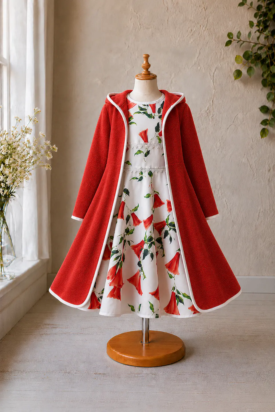 Vestido Infantil de Copihues 7
