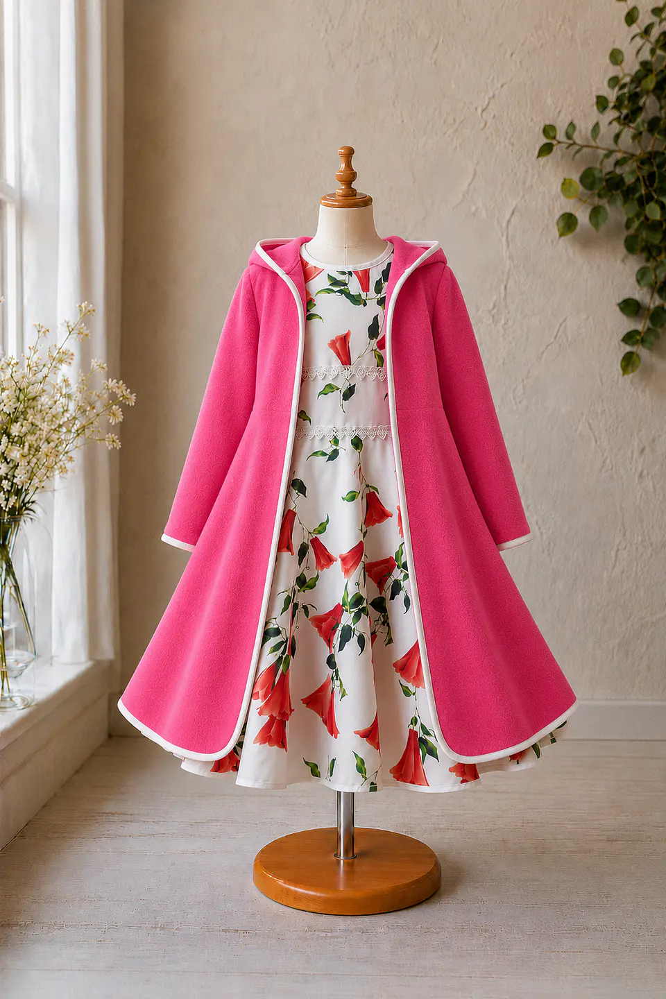 Vestido Infantil de Copihues 5
